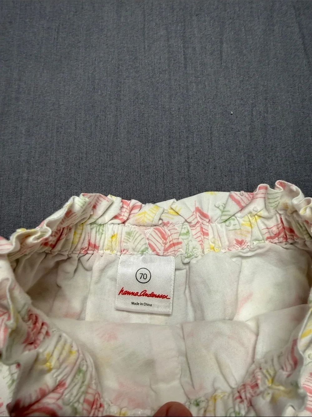 Hanna Andersson Pink Floral Diaper Cover with Mustard Bow